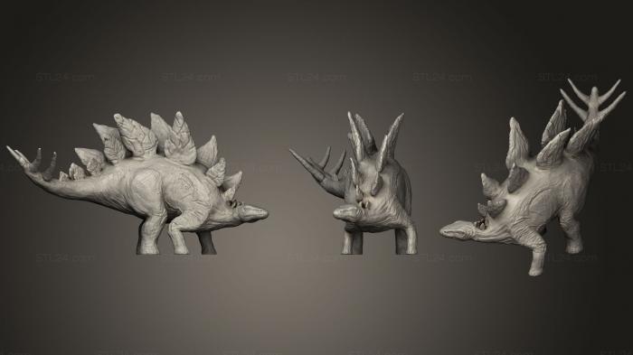 Figurines simple (Stegosaurus, STKPR_1230) 3D models for cnc
